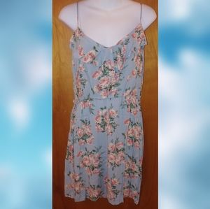 Rue21 blue floral frilly sun dress size XL